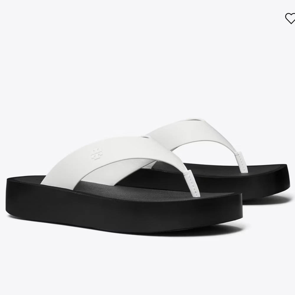 Tory Burch Women's Black and White Platform Sandals